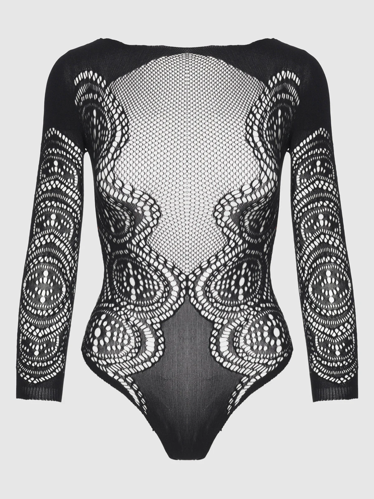 Floral Long Sleeve Bodystocking Teddy - Image 5