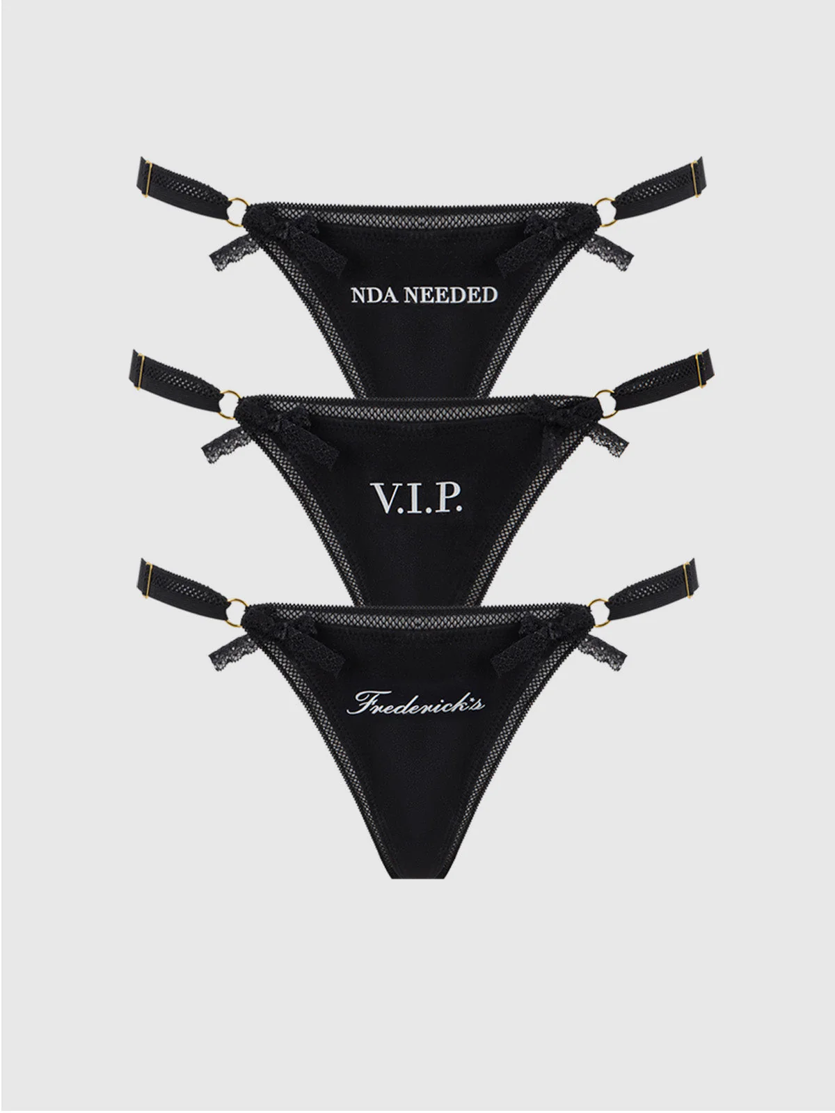 Frederick's Statement Cotton G-String 3 Pack