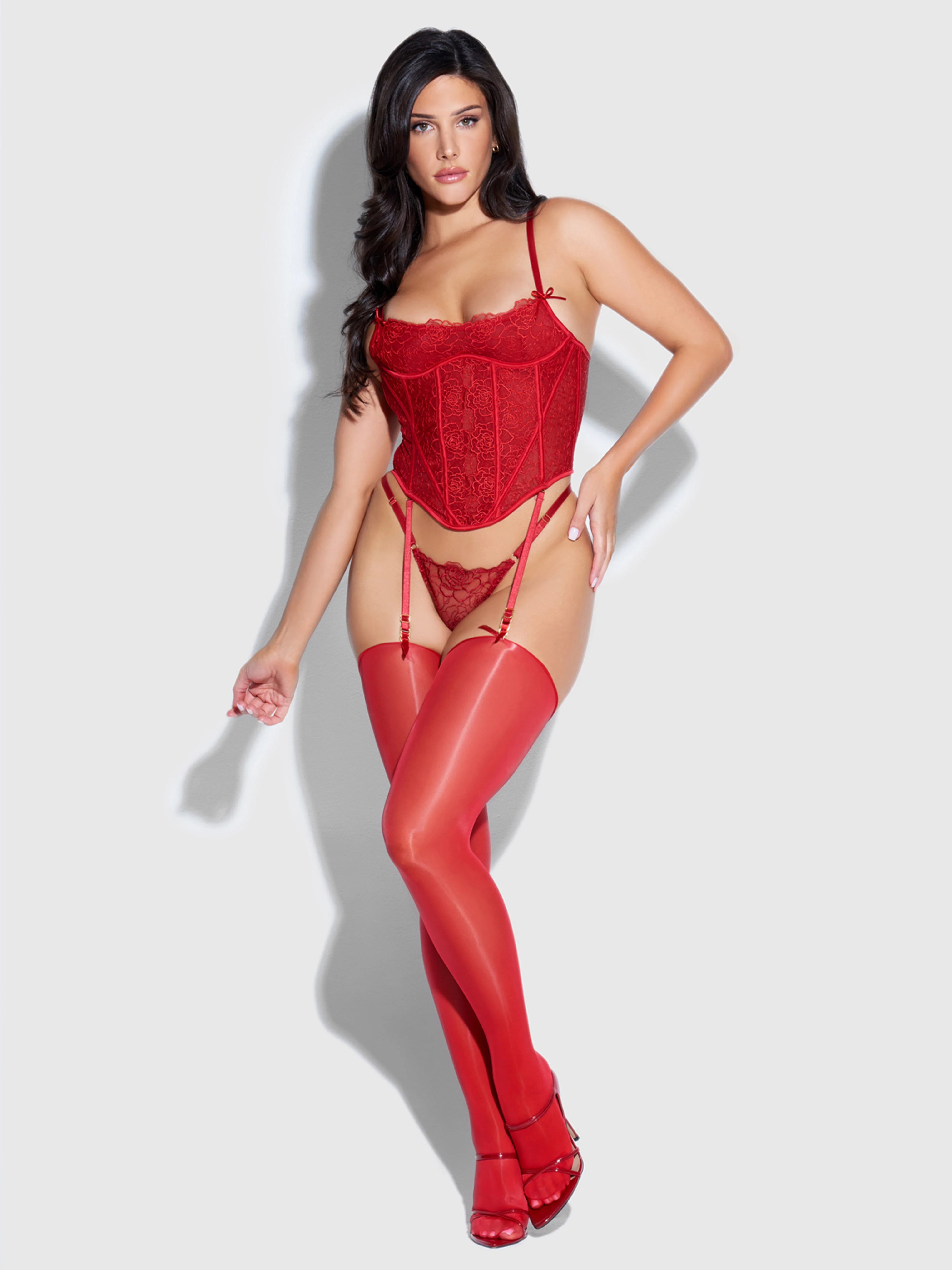 Melrose Satin & Lace Underwire Bustier - Image 5