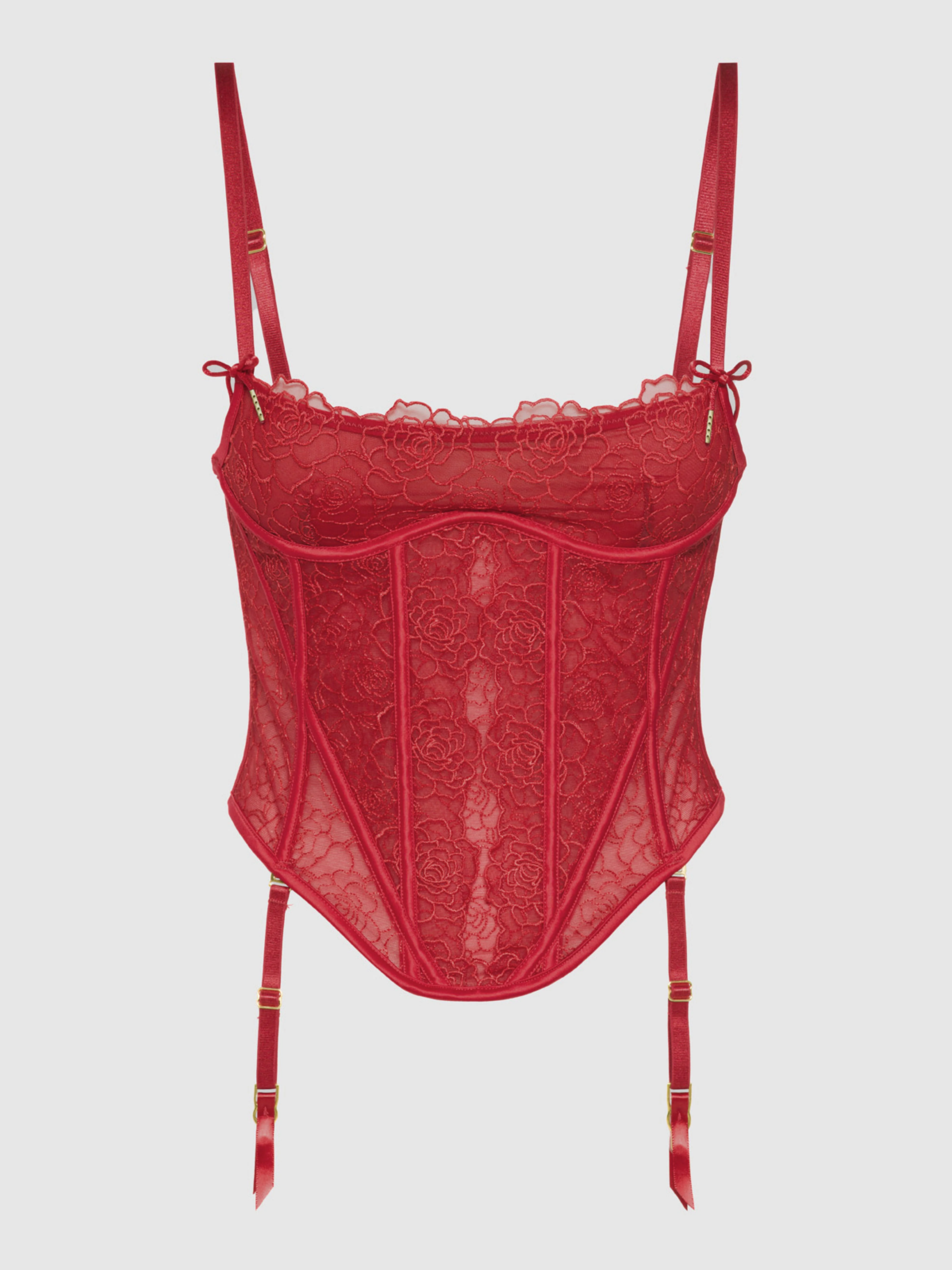 Melrose Satin & Lace Underwire Bustier - Image 6
