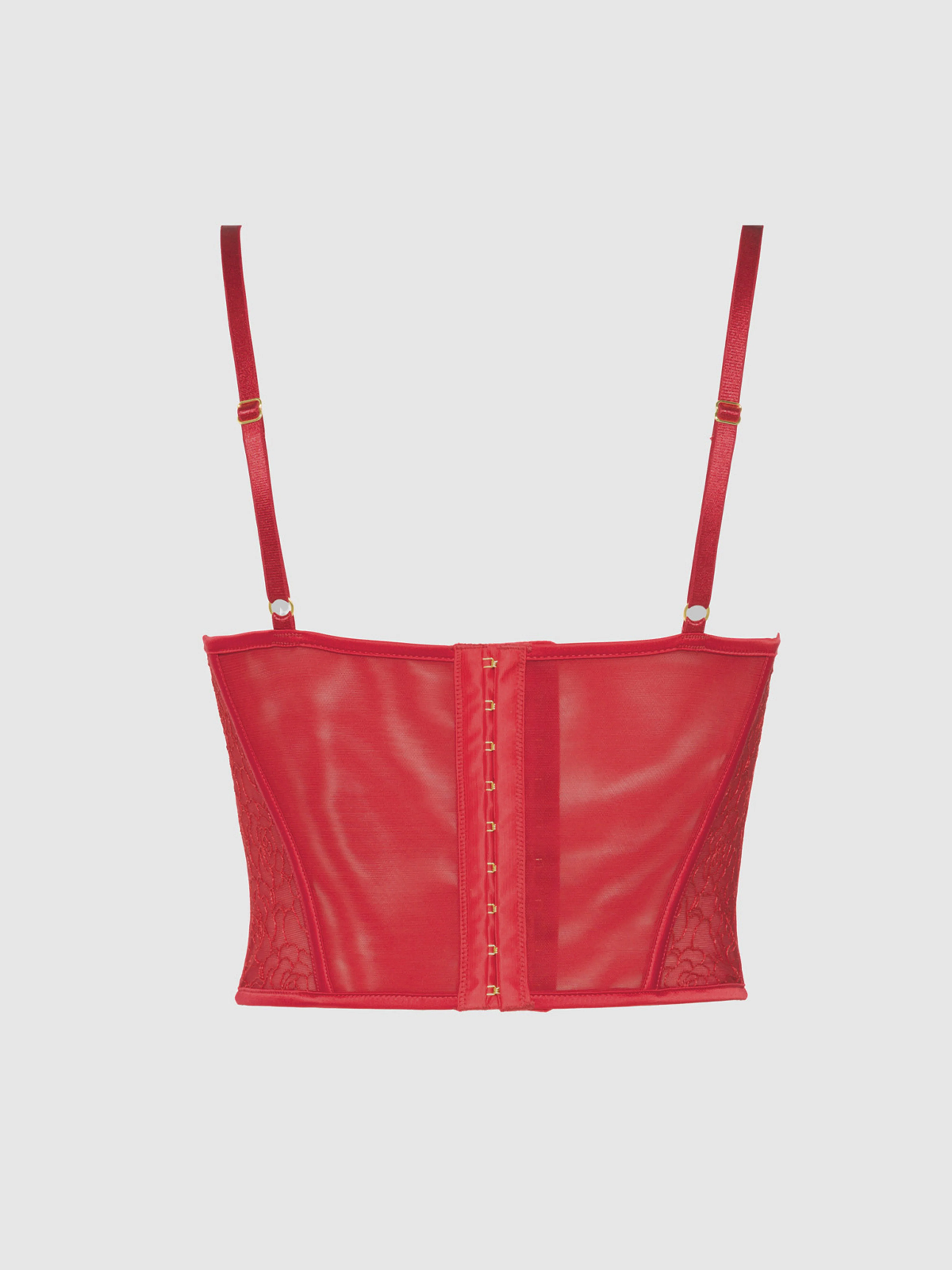 Melrose Satin & Lace Underwire Bustier - Image 7