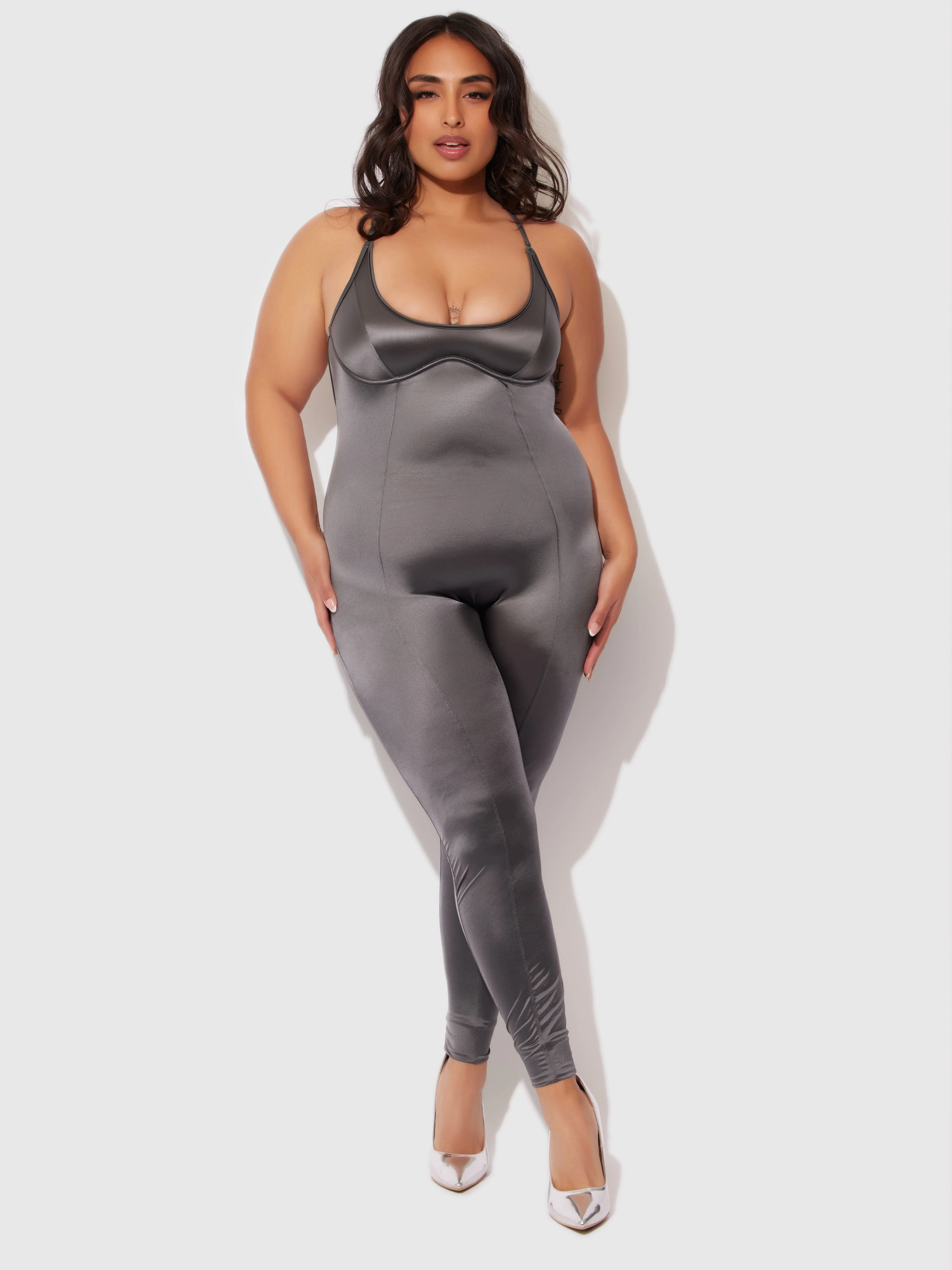 Neev Oil Slick Twist Halter Catsuit - Image 5