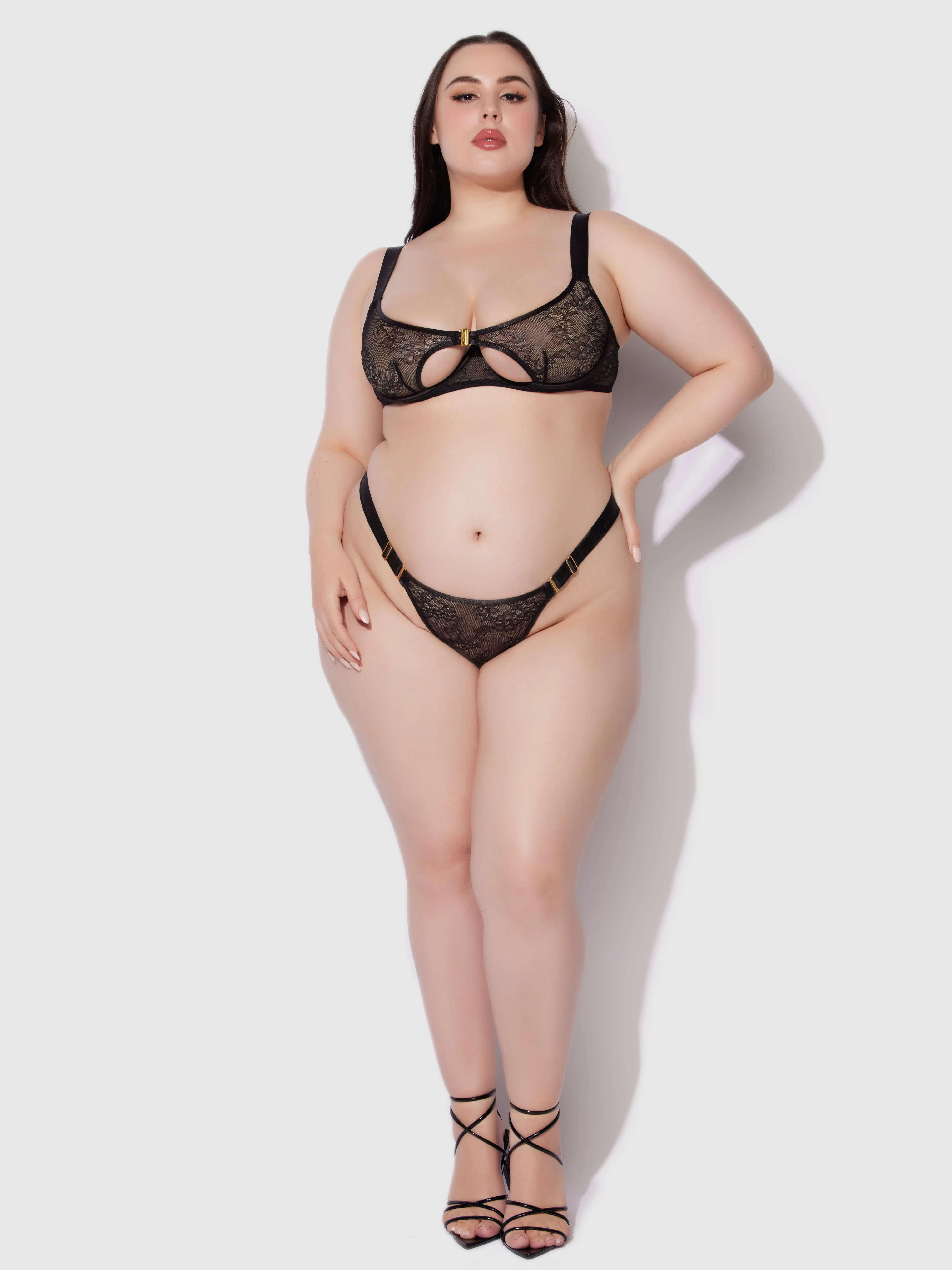 Pia Lace Unlined Cutout Open Bra - Image 8