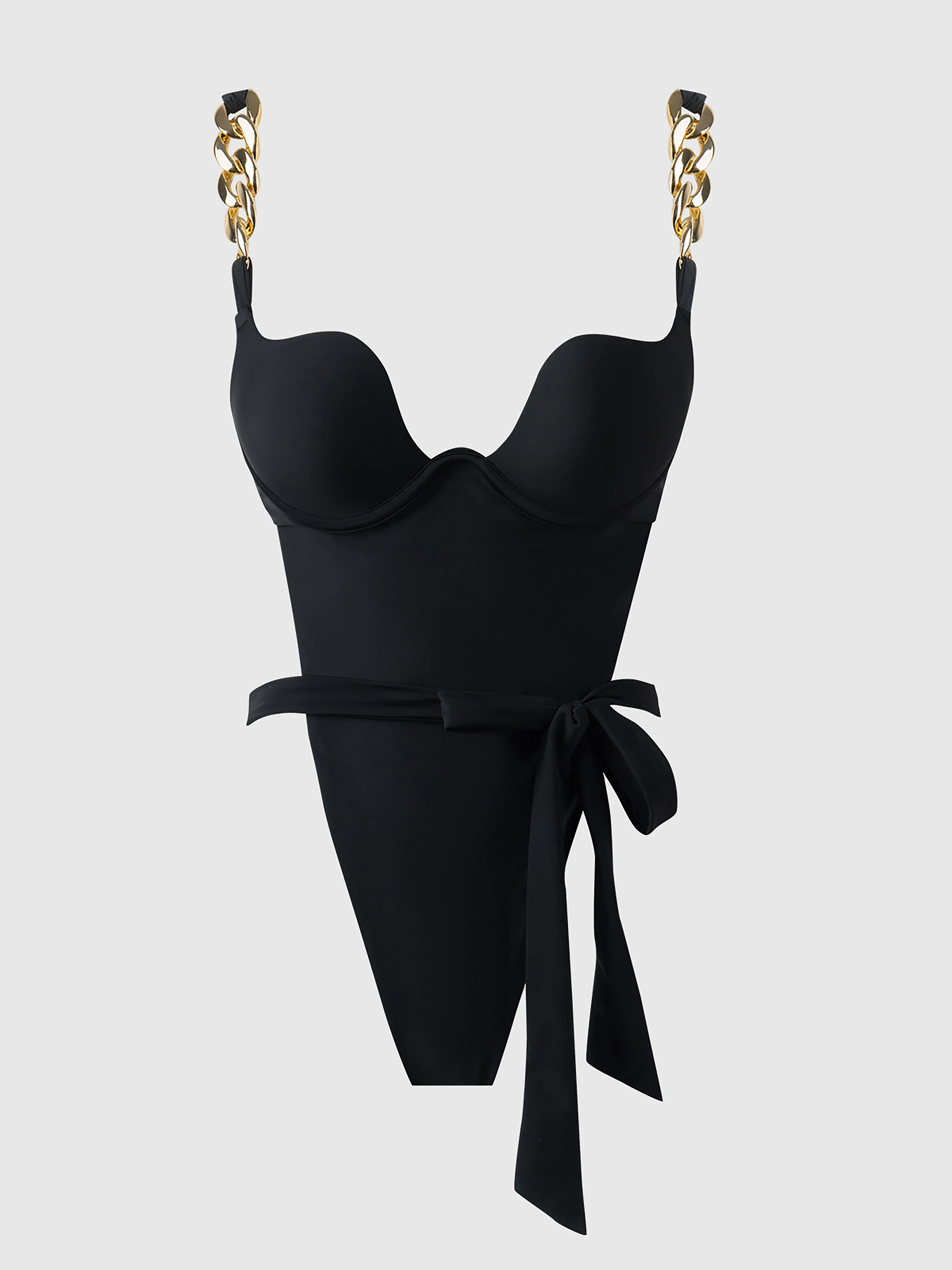Rising Star Plunge Push Up Swim One Piece with Chain - Image 9